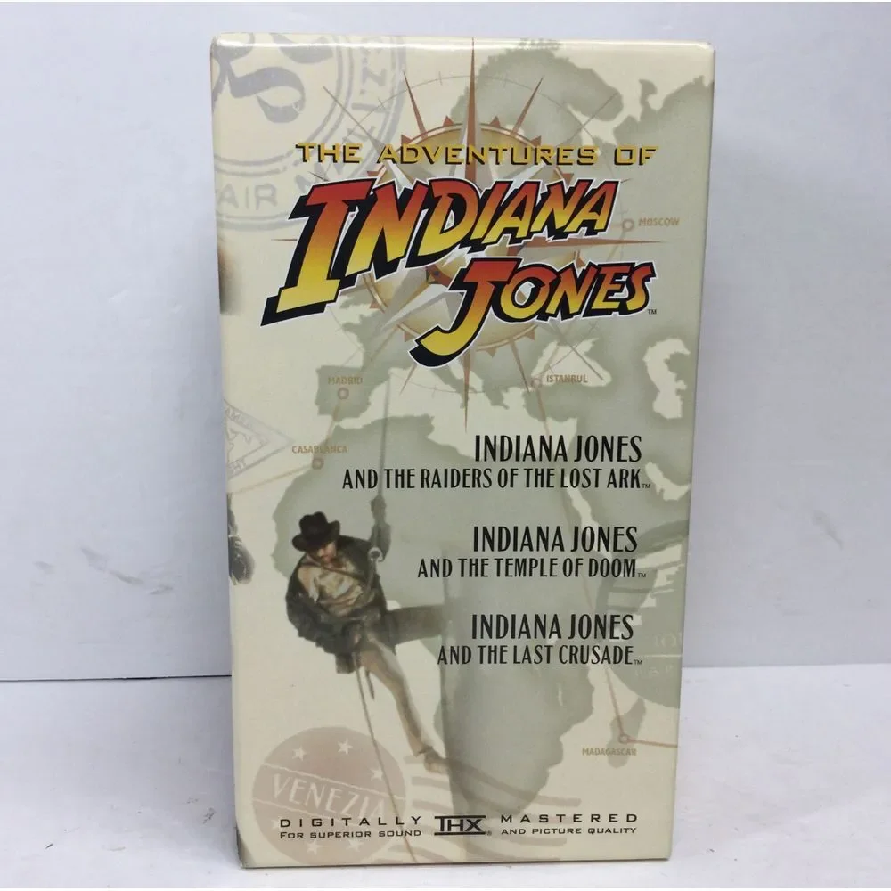The Adventures of‎ Indiana Jones Lucas Films VHS Boxed Set of Three